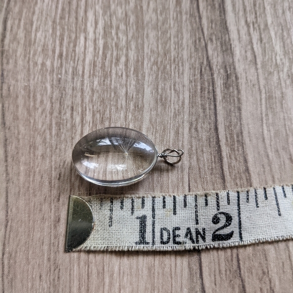 Dandelion seed resin pendant necklace - Picture 4 of 5